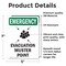 Signmission Evacuation Muster Point With Symbol, 5 in W x Rectangle, Vinyl Decal OS-2PACK-EM-D-57-V-10472 - alternate 5